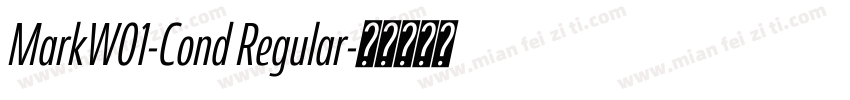 MarkW01-Cond Regular字体转换